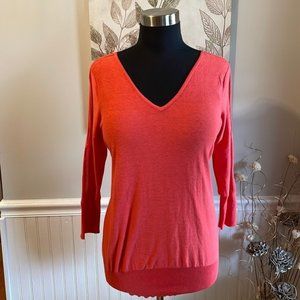 Nwt Maurice’s dark coral light weight 3/4 sleeve sweater ladies size small.
